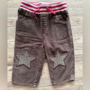 Brown Baby Boden Star Patch Corduroy Pants 12-18 months